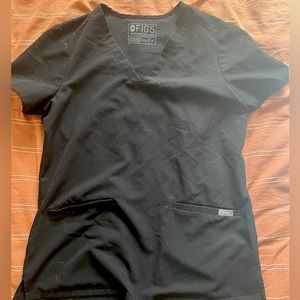 FIGS SCRUB TOP- Black